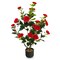 Faux Camellia Flower Tree 38 Inch Decorative Indoor Plant Pot